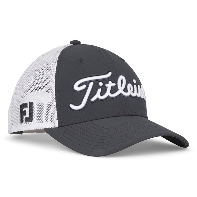 Titleist Men's Tour Performance Mesh Golf Hat Charcoal/White
