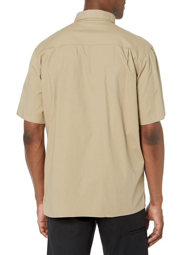 Dickies Men's Flex Short Sleeve Ripstop Shirt, Rinsed Desert Sand, 4X Tall