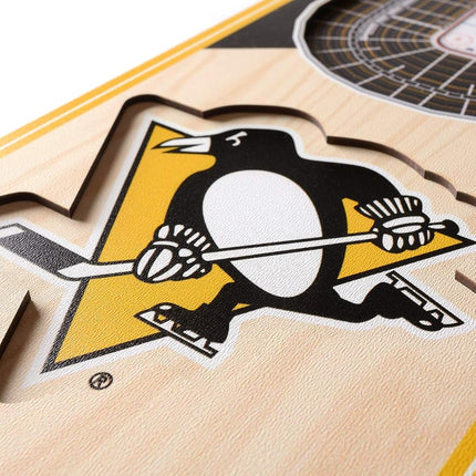 YouTheFan NHL Pittsburgh Penguins - PPG Paints Arena 3D Banner, Team Colors, 6" x 19"