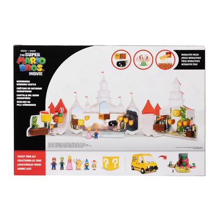 Super Mario Bros. Movie Mushroom Kingdom Castle Playset � Includes 1.25� Mario & Princess Peach Mini Figures � Interactive Movie Training Grounds � Ages 3+