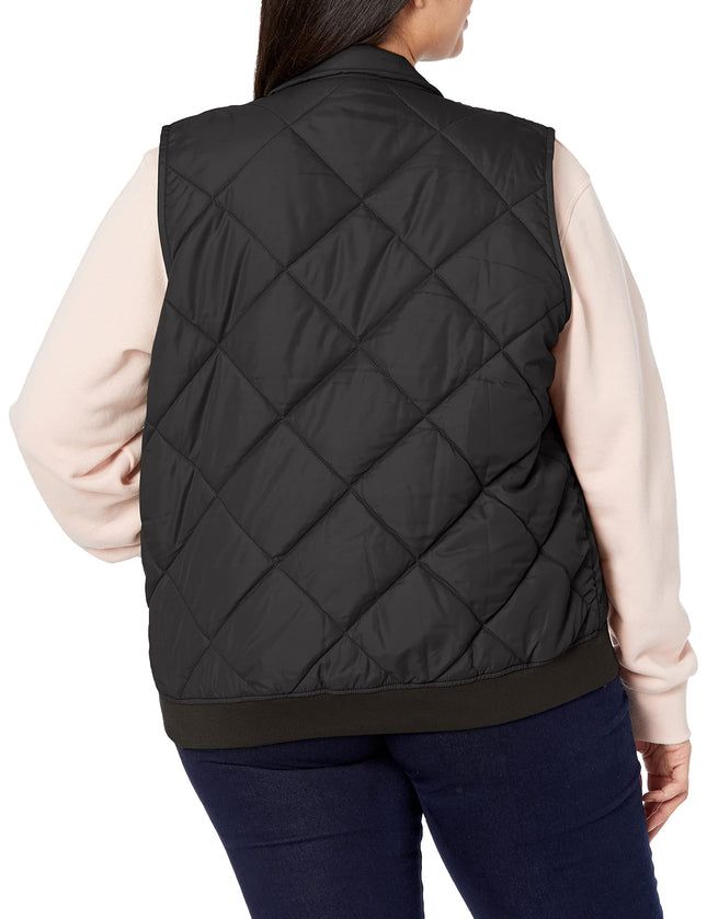 Chaleco acolchado bomber Dickies para mujer, Negro, Talla XG