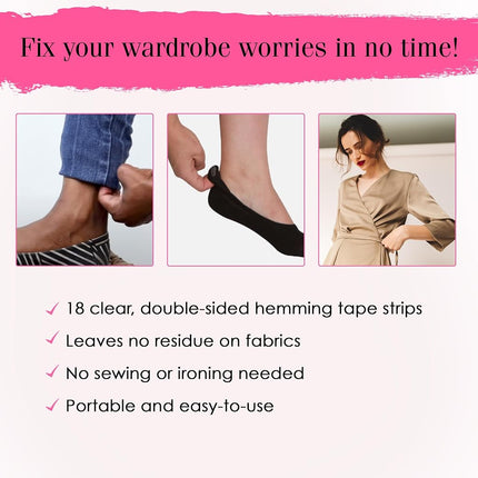 Temporary Hem Tape- 18 Pcs