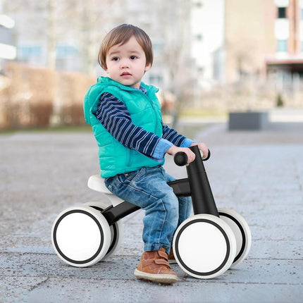 SEREED Baby Balance Bike for 1 Year Old Boys Girls 12-24 Month Toddler Balance Bike, 4 Wheels Toddler First Bike, First Birthday Gifts (Pink New)