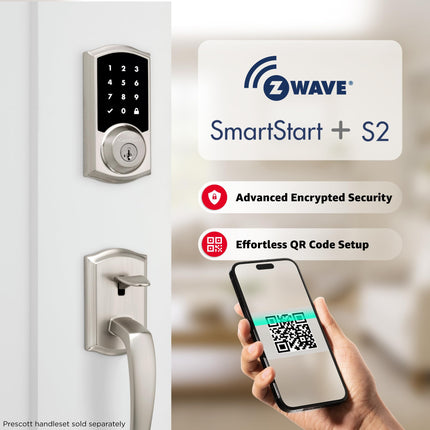 Kwikset 99180-007 HomeConnect 918 Traditional Satin Nickel Electronic Deadbolt