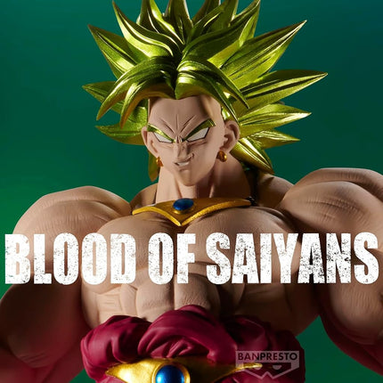 BANPRESTO Broly Super Saiyan Dragon Ball Z Blood of Saiyans Action Figure, 20 cm, BP89956P, Multicoloured, Collectable Figure, Ideal for Anime Fans