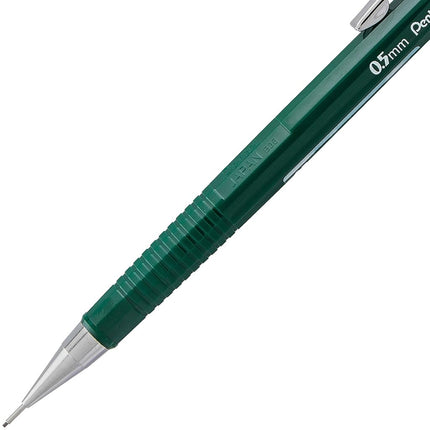 Pentel Sharp Mechanical Pencil (0.5mm), Green Barrel, Box of 12 (P205D)