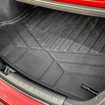 SMARTLINER Alfombrilla Protectora de Carga Negra Personalizada para Todo Clima Compatible con Kia Rio 2018-2023 (Solo Modelos Sedán)