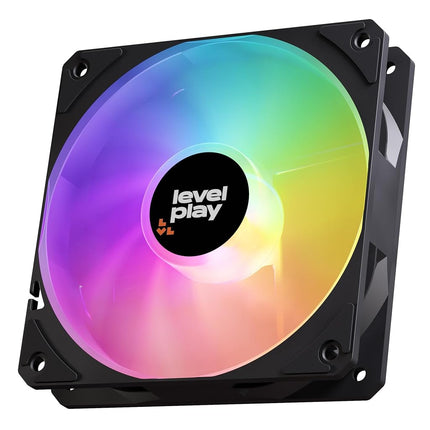 Ventilador Levelplay CF120 ARGB 120mm PWM 4 pines RGB direccionable 3 pines Ventilador de rendimiento individual