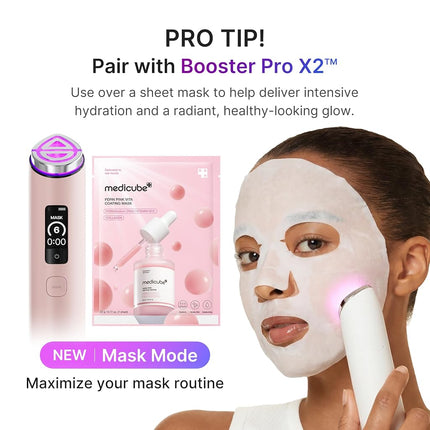 medicube Salmon DNA PDRN Pink Vita Coating Sheet Mask 10EA Korean Leaf Mask for Glass Skin - Luxurious Home Care Mask for Moisturising, Firming and Skin Tone'