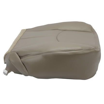 ECOTRIC Passenger Seat Bottom Cover Synthetic Leather Compatible with 2003-2006 GMC Sierra & Chevrolet Silverado 1500/2500/3500 2006 Chevrolet Avalanche-Medium Neutral Tan 522- Passenger