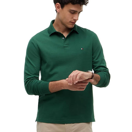 Tommy Hilfiger Men's Long Sleeve Polo Shirts in Re