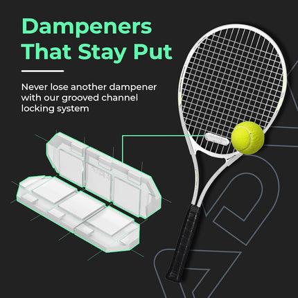 ADV Tennis Dampener with Custom Feel, Racket Shock Absorber to Reduce Vibration and Stay on The Racket, Engineered Poly-Silicone Tennis Racket Dampener, Clear, Sorb 3-Pack…