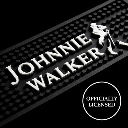 Johnnie Walker Bar Mat Keep Walking Scotch Whisky Spill Mat Rail Drip Mat - 19.25" x 3.5"