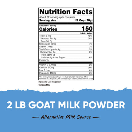 Nutricost Goat Milk Powder, 0.9 kg, Flavourless, Gluten Free, GMO Free