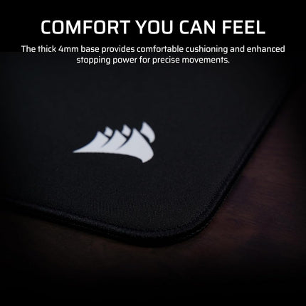Corsair MM PRO Control Cloth Large Gaming Mouse Pad � Esports-Tuned Surface for Precision & Micro-Adjustments, 4mm Thick Non-Slip Base, Durable Stitched Edges � Black
