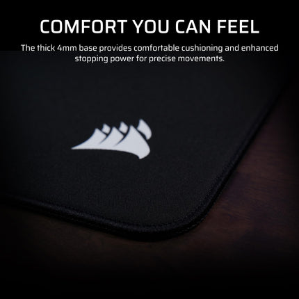 Corsair MM PRO Control Cloth Medium Gaming Mouse Pad – Esports-Tuned Surface for Precision & Micro-Adjustments, 4mm Thick Non-Slip Base, Durable Stitched Edges – Black