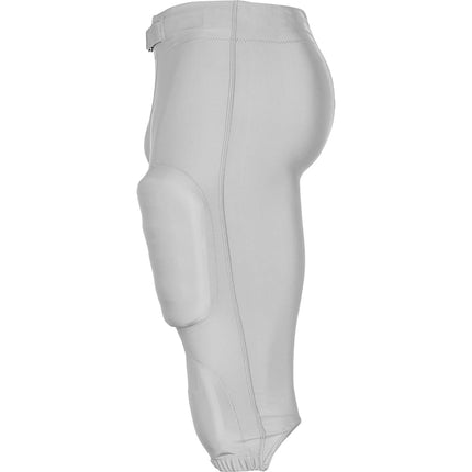 Pantalón de fútbol americano CHAMPRO Blocker tradicional de poliéster/spandex, color plateado