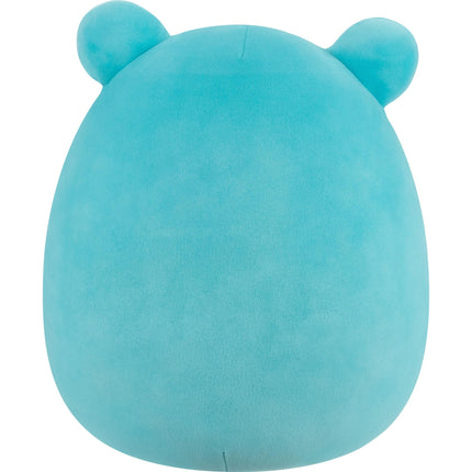 Squishmallows Original Ludwig la Rana Turquesa de 30 cm con Rosa - Peluche Oficial de San Valentín de Jazwares (Tamaño Mediano)
