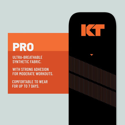 KT TAPE PRO Synthetic Elastic Kinesiology 20 Pre-Cut 10-Inch Strips Therapeutic Tape, Sonic Blue