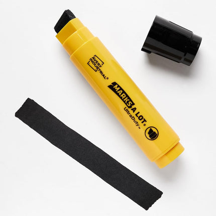 AVERY Marks A Lot UltraDuty Permanent Markers, XL Wide 18mm Chisel Tip, Water Resistant, 12 Black Industrial Markers (29866)
