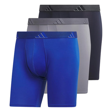 adidas Men's Microfiber 3-Pack Boxer Brief, Team R