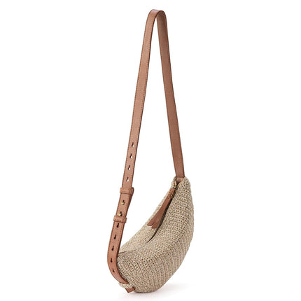 The Sak Tess Sling Purse - Small Woman's Crossbody Bag For Everyday & Travel - Handbag With Zipper Closure & Adjustable Strap, Bamboo Crochet, Medium