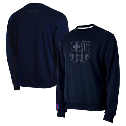 Icon Sports Suéter oficial de cuello redondo de felpa de algodón monocromático de club de fútbol con licencia – Ropa de fútbol para hombre