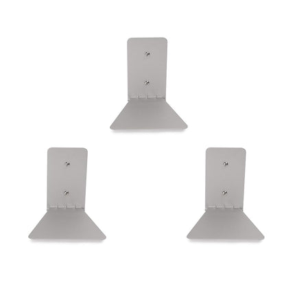 Umbra Conceal Floating Bookshelf, Metal Wall Shelf, Set of 3, Small, Silver