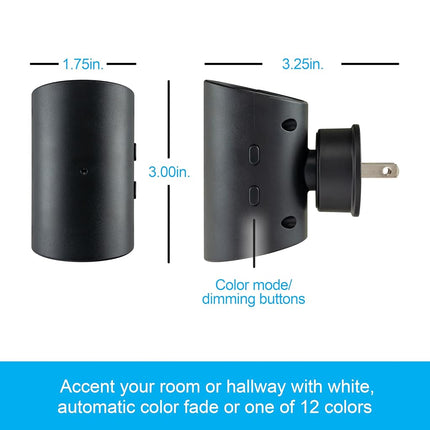 GE Directional LED Swivel Sconce Night Light, Plug-in, Color-Changing & Dimmable, Warm White, Dusk-to-Dawn Sensor, Adjustable for Hallway, Bedroom, Stairway � 1 Pack (82573)