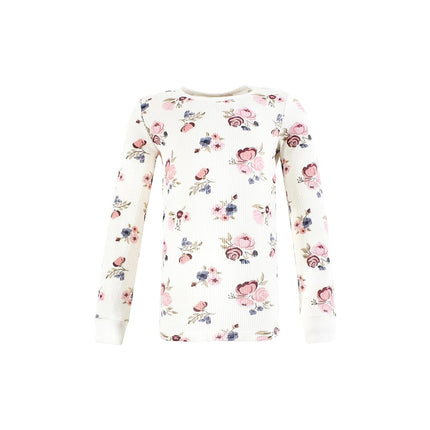 Conjunto de 2 piezas de ropa interior larga térmica unisex para bebé Hudson Baby, Dusty Rose Floral, 5T, Dusty Rose Floral, 5T