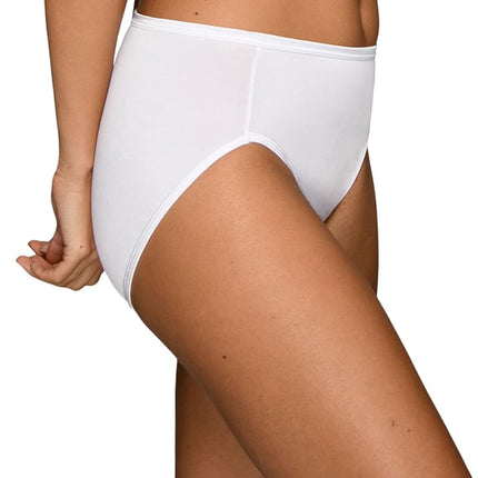 Vanity Fair Women's Illumination Hi Cut Panty 13108 Briefs, Star White, Medium