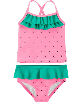 Carter's Baby Girls Two Piece Swimsuit, Watermelon