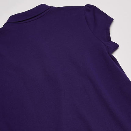 Camisa Polo con Volantes de Piqué Uniforme de Niña The Children's Place, Violeta Regal, XXL 16 EE. UU.