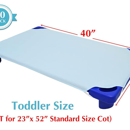 Juego de 10 sábanas 100% algodón percal para cuna de guardería, American Baby Company, azul, 23" x 40" (paquete de 10)