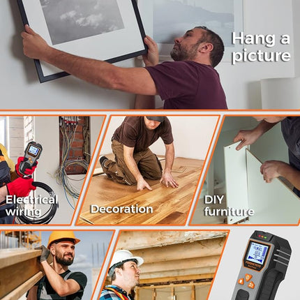 6-in-1 Stud Finder Wall Scanner, POROMETISTO DSF01 Wall Stud Finder