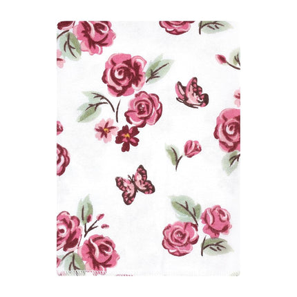 Lot de 12 langes en flanelle pour bébé Hudson Baby, Roses Douces, Taille Unique