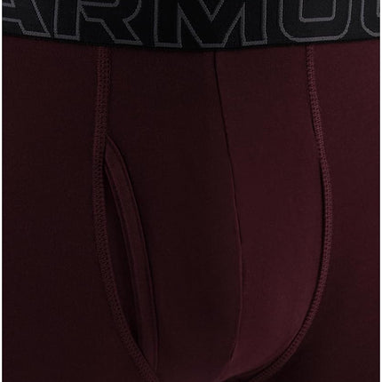 Under Armour Men's Performance Cotton Trunk Boxerjock Brief Underwear, 3" Inseam, All-Day Comfort & Ultra-Soft, 3-Pack, Maroon Mist, 5XL