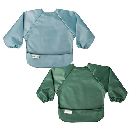 Tiny Twinkle Mess Proof Baby Bib, 2 Pack Full Slee