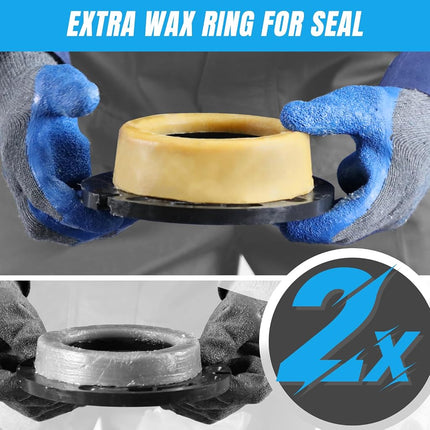 MENNTY Extra Thick Toilet Wax Ring Kit Universal Fit for 3 or 4 Inch Drains