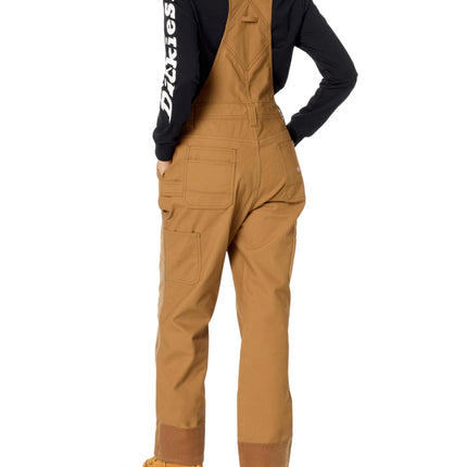 Dickies Womens Women�s Relaxed Fit Waxed Canvas Bib OverallsBIBS, Brown Duck, 4X-Large Plus