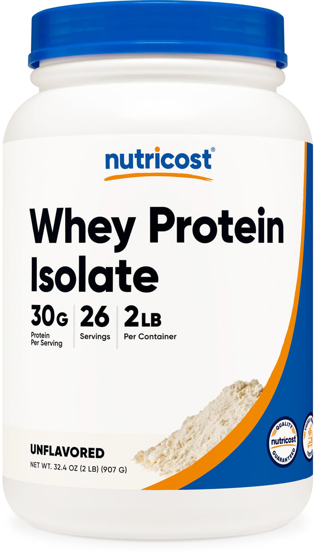 Nutricost Whey Protein Isolate (Unflavored) 2 Poun