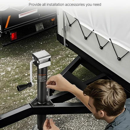 VEVOR 5000 lbs A-Frame Trailer Jack, 15" Vertical Travel, Adjustable Drop Leg, for Horse, Utility, Yacht Trailers