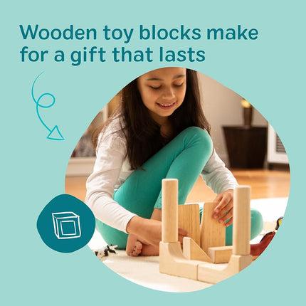 Melissa & Doug 60 Wood Building Blocks | Developmental Toy | Toy Blocks & Building | Age 3+ | 60 Piece Set|Gift for Boy or Girl