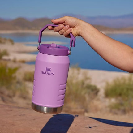Stanley IceFlow 2.0 Flip Straw Jug with Handle 40 oz | Twist On Lid and Flip Up Straw | Leakproof for Travel and Sports | Insulated Stainless Steel |BPA-Free | Rose Quartz