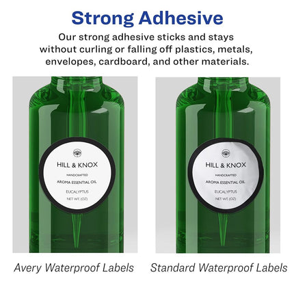 Avery Durable Waterproof Starburst Labels with Sure Feed, 2.25", 600 Oil and Tear-Resistant Waterproof Labels, Print-to-The-Edge, Laser/Pigment-Based Inkjet Printable Labels