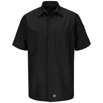Red Kap Men's Ripstop Crew Shirt, Short Sleeve, Bl