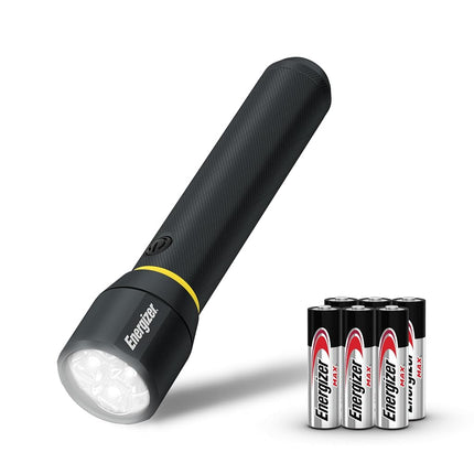 Energizer LED Flashlight Vision PRO, Ultra Bright 1000+ Lumens, IPX4 Water Resistant, Aircraft-Grade Aluminum LED Light, Rugged Metal Flash Light for Outdoors, Emergency Power Outage, Black