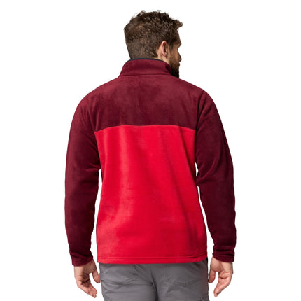 Columbia Men's Steens Mountain Half Snap 2, Fleece Pull Over, Mtn Red/Rich Wine/Black, XXL