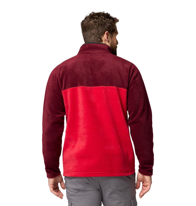 Columbia Men's Steens Mountain Half Snap 2, Fleece Pull Over, Mtn Red/Rich Wine/Black, XXL