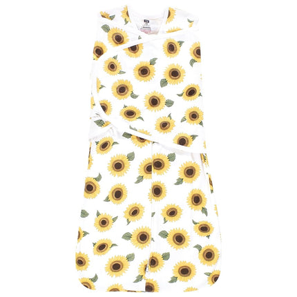 Hudson Baby Unisex Baby Convertible Swaddle Sleep Sack, Sunflower, 0-3 Months